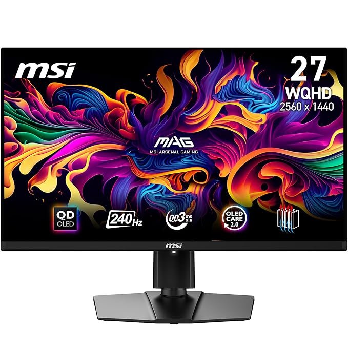 Top Gaming Monitor in India – MSI MAG 271QPX QD-OLED E2 – 26.5" WQHD QD-OLED Gaming Monitor